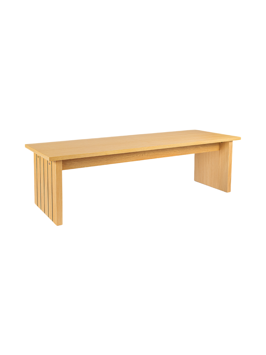 
Design Couchtisch „Stripe“ aus massiver und teilmassiver Eiche