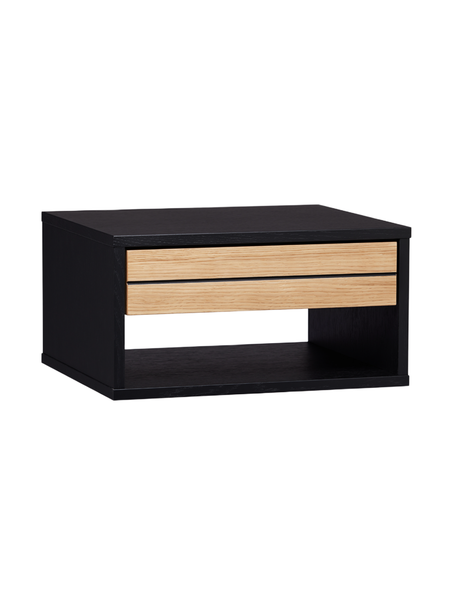 
"Stripe" wall-mounted designer bedside table