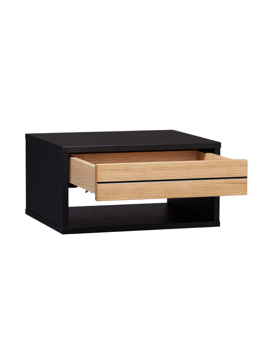 
"Stripe" wall-mounted designer bedside table