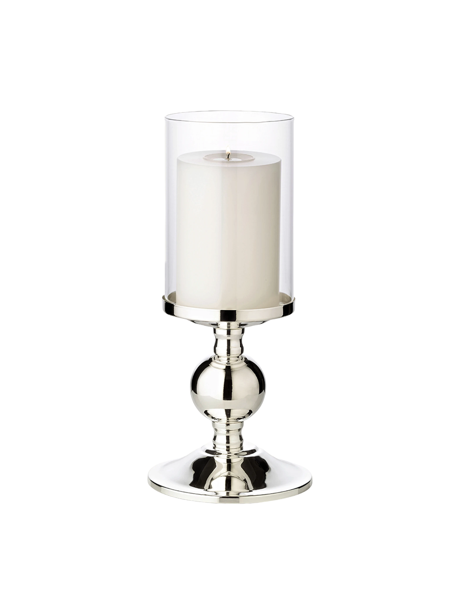 
Premium Lantern & Candlestick "Bamboo" - elegantly silver-plated and tarnish-protected - M, Ø 13 x height 28.5 cm