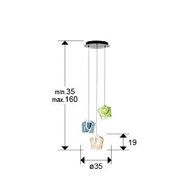 
Lampada a sospensione LED di design „Ingrid“ a 3 luci