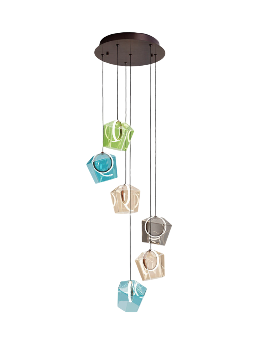 
LED designer pendant lamp “Ingrid”, 6-light