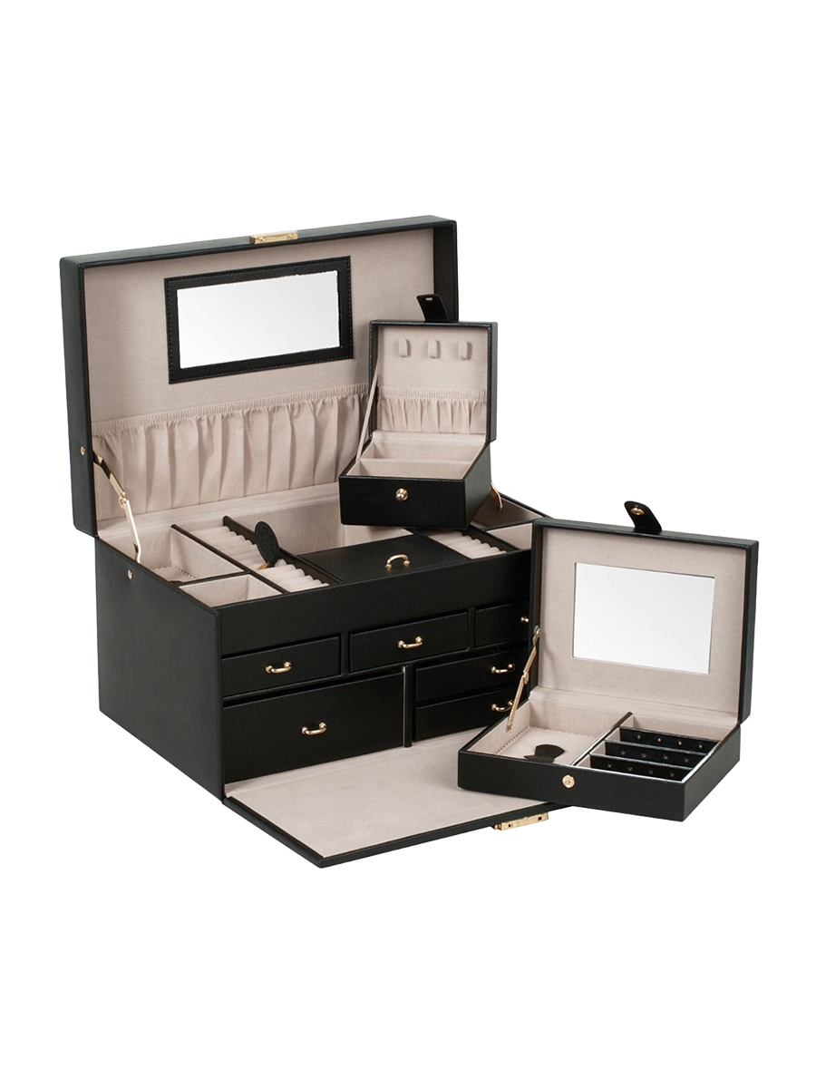 
Designer Jewelry Case "Heritage" - Black / Large
