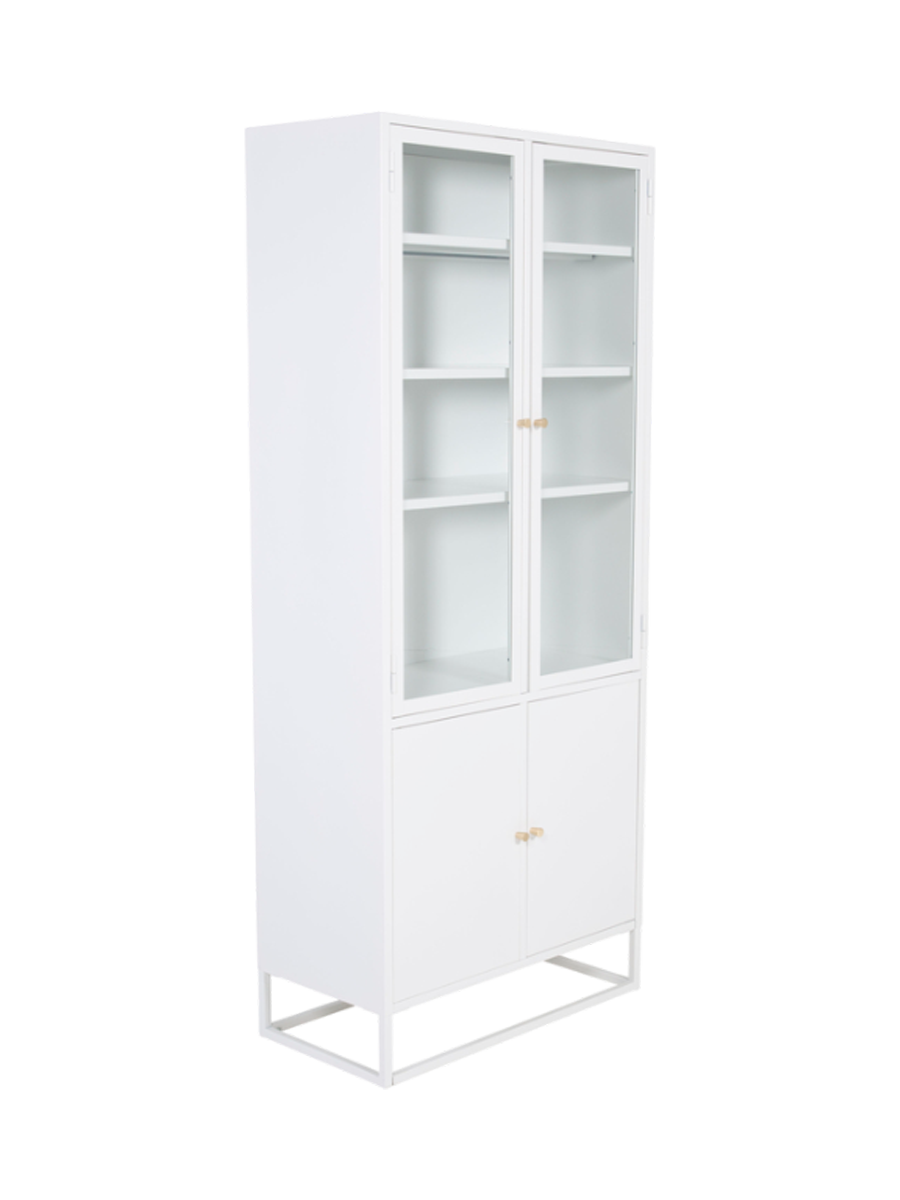 
"Bakal" 4-Door Metal Display Cabinet - White