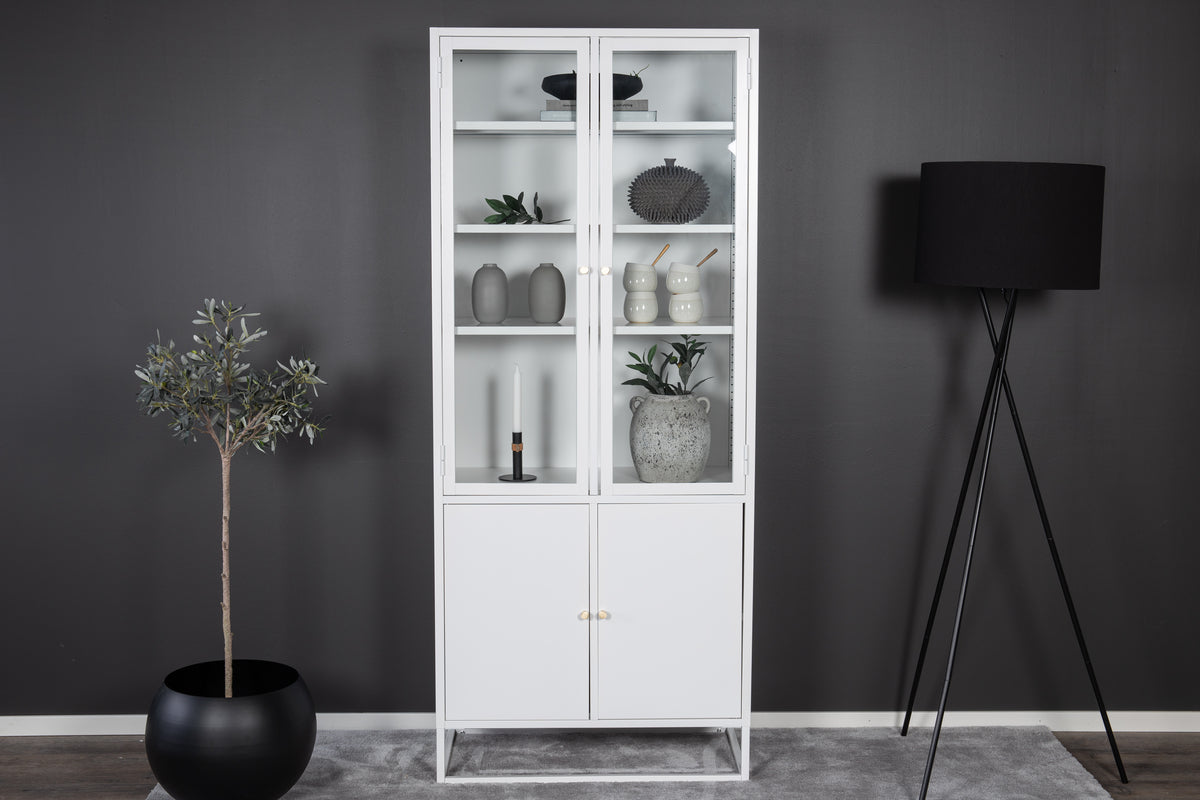 
"Bakal" 4-Door Metal Display Cabinet - White