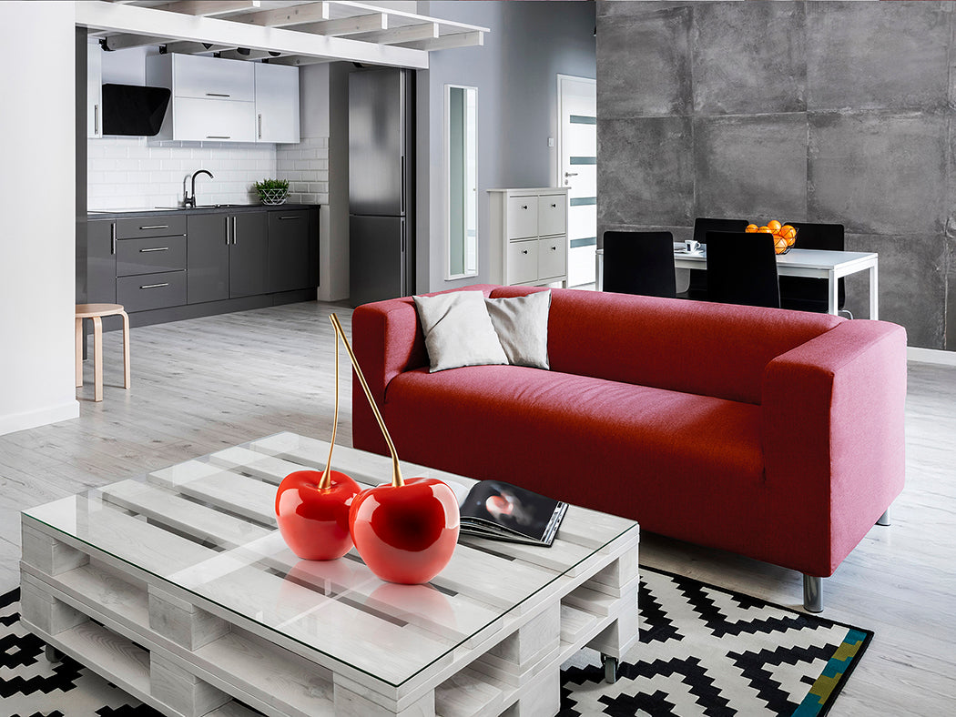 
Grand objet décoratif design « Duo de cerises »