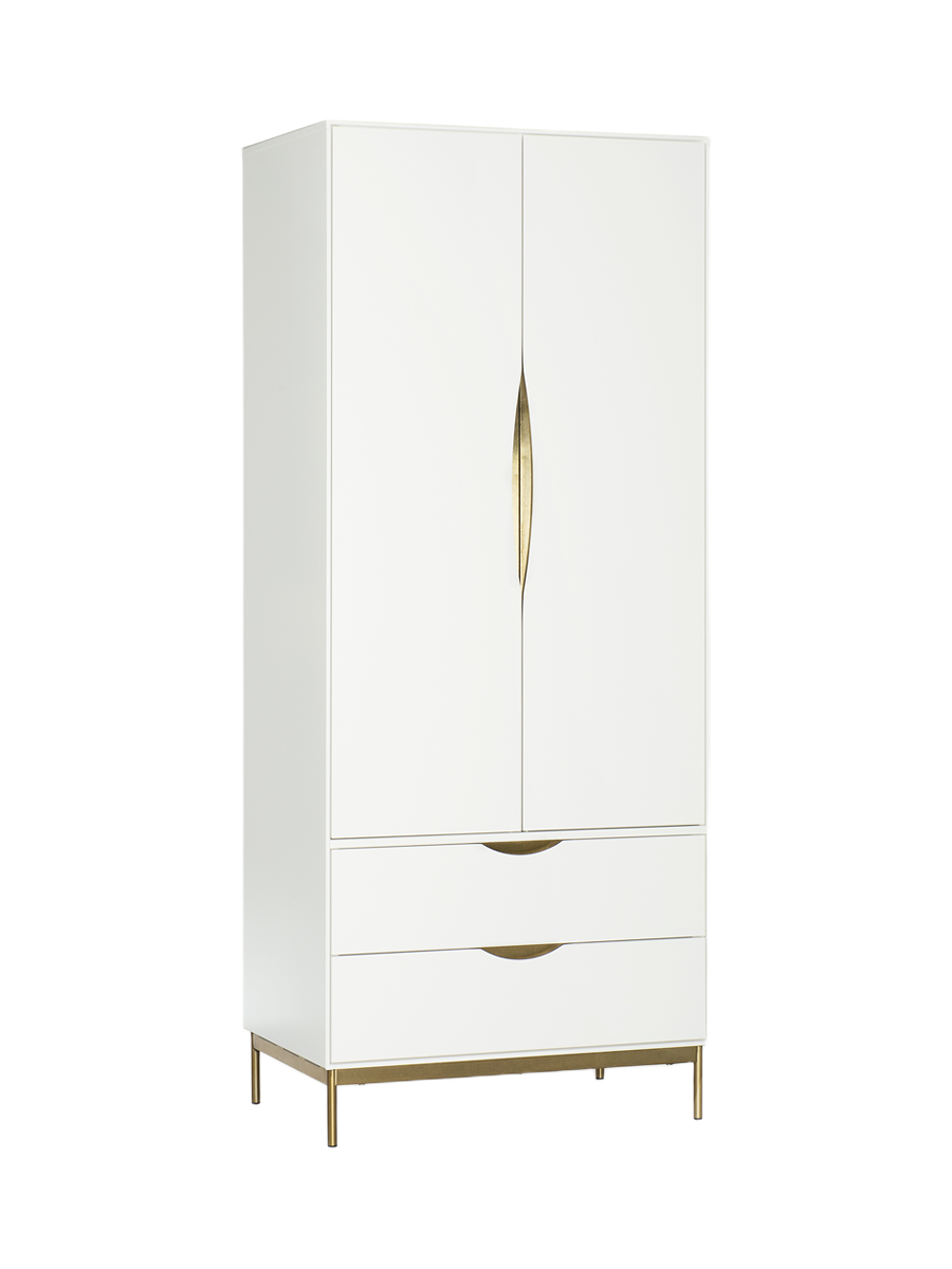 
Moderner Kleiderschrank „Kobe“, 2-türig - Weiss