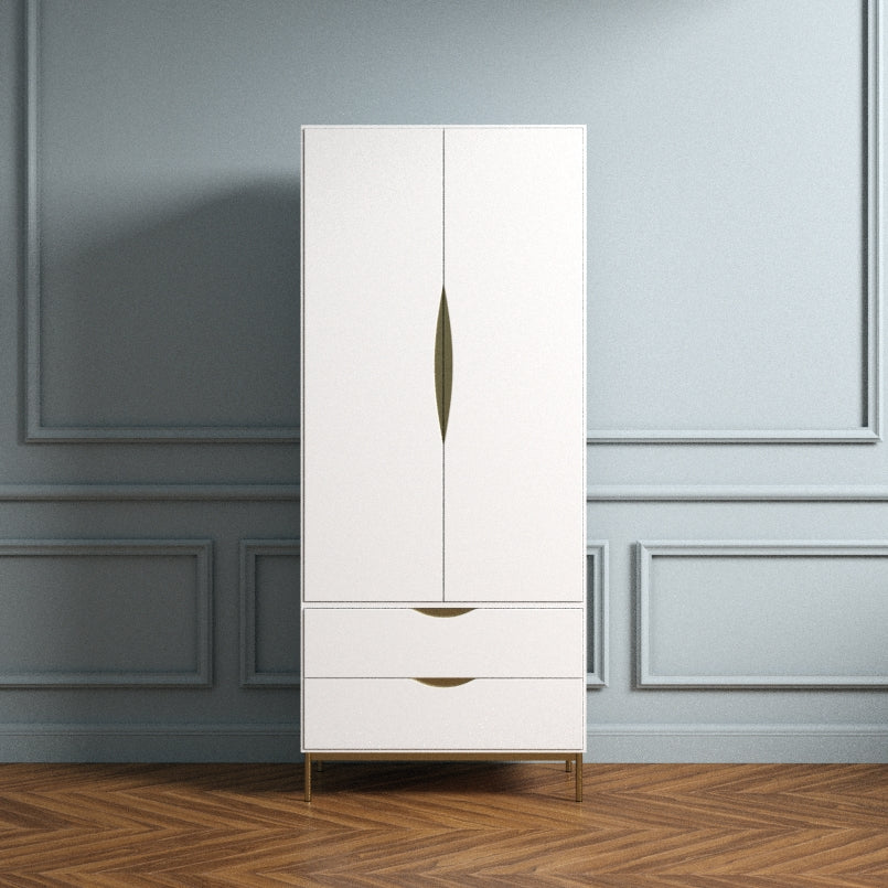 
Moderner Kleiderschrank „Kobe“, 2-türig - Weiss