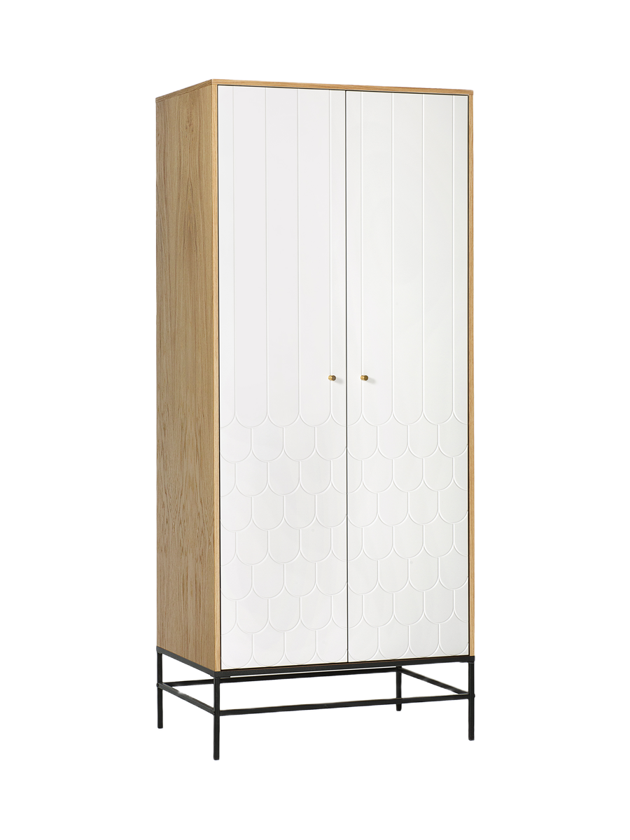 
Moderner Kleiderschrank „Lia“, 2-türig - Weiss