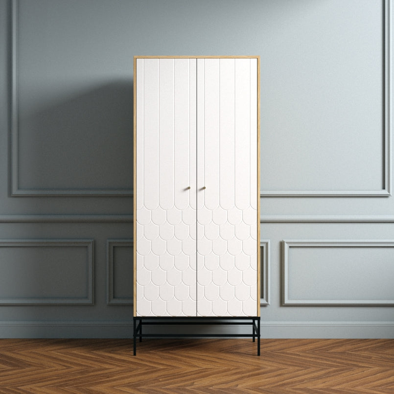 
Moderner Kleiderschrank „Lia“, 2-türig - Weiss