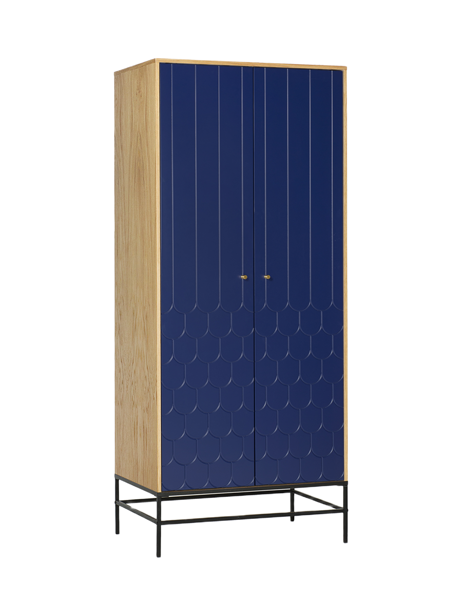 
Moderner Kleiderschrank „Lia“, 2-türig - Blau