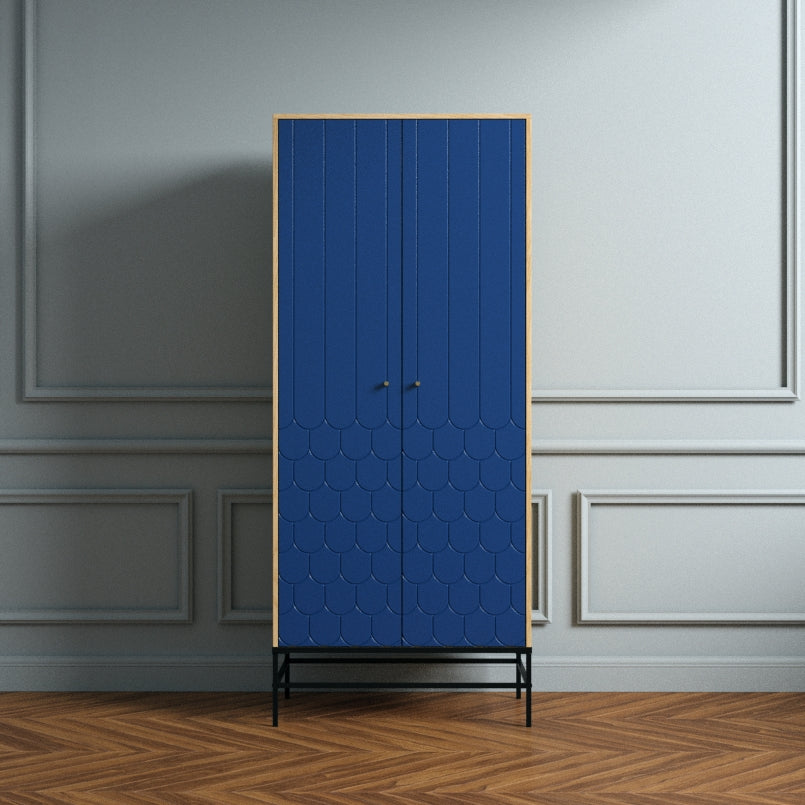 
Moderner Kleiderschrank „Lia“, 2-türig - Blau