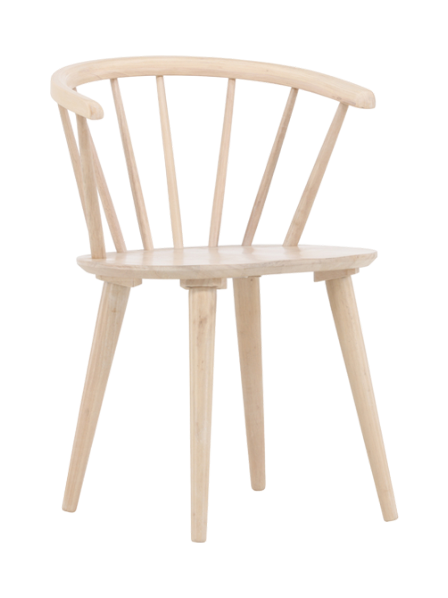 
"Bobby" Solid Wood Chair - Whitewash