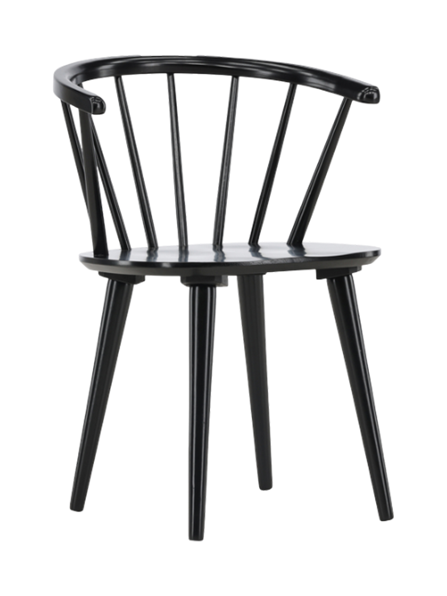 
"Bobby" Solid Wood Chair - Black
