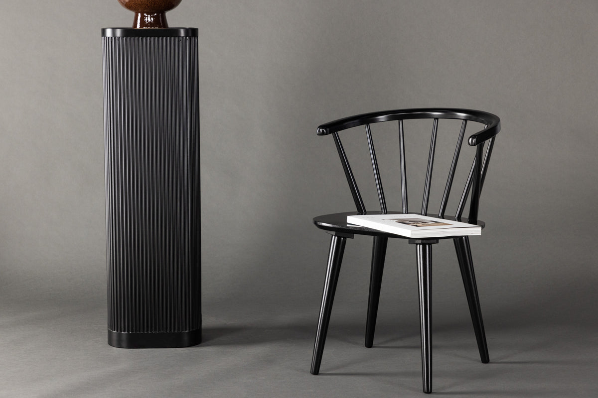 
"Bobby" Solid Wood Chair - Black