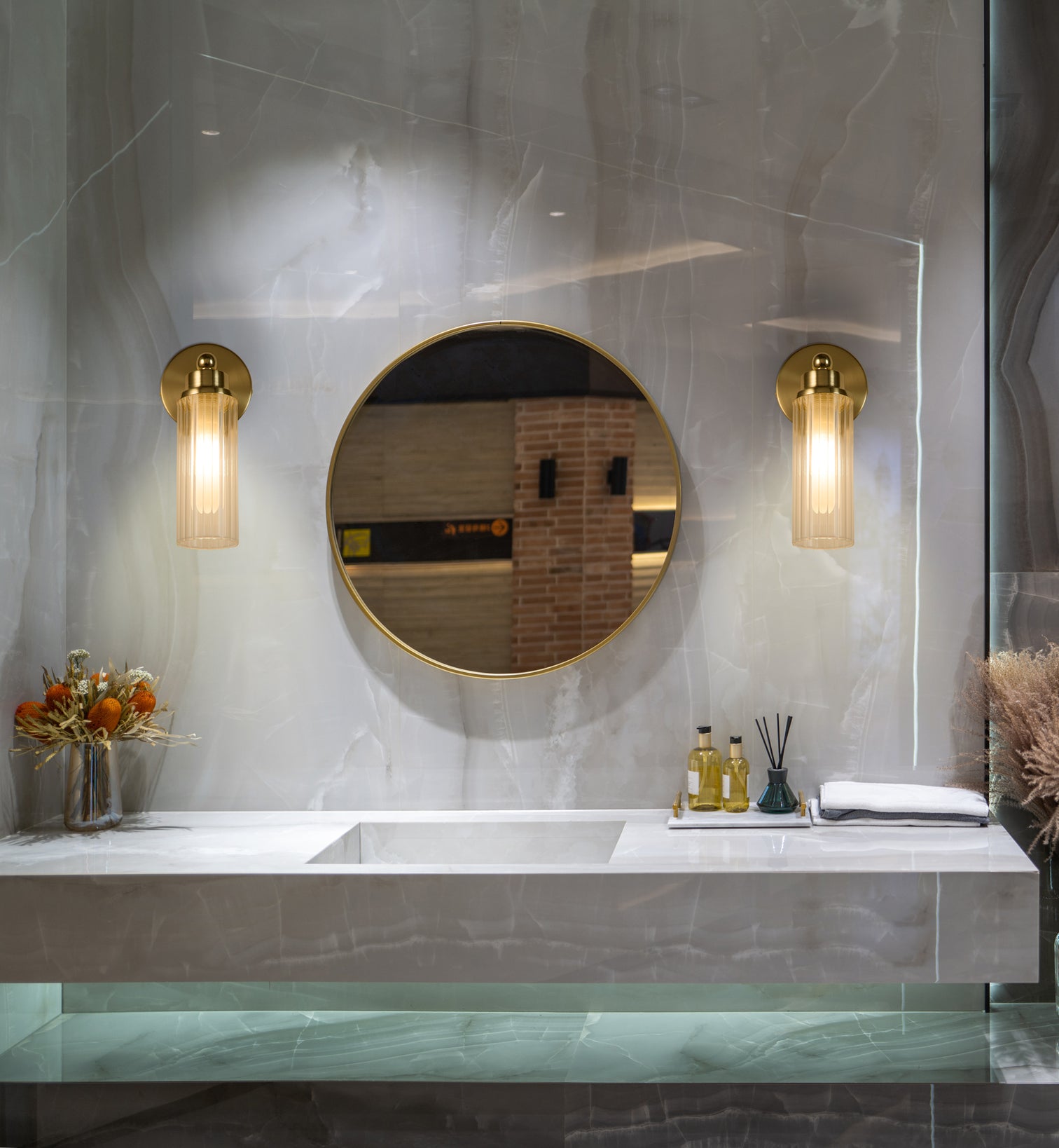 
Dimmbare Design Wand- und Badlampe „Imperial“ - Messing