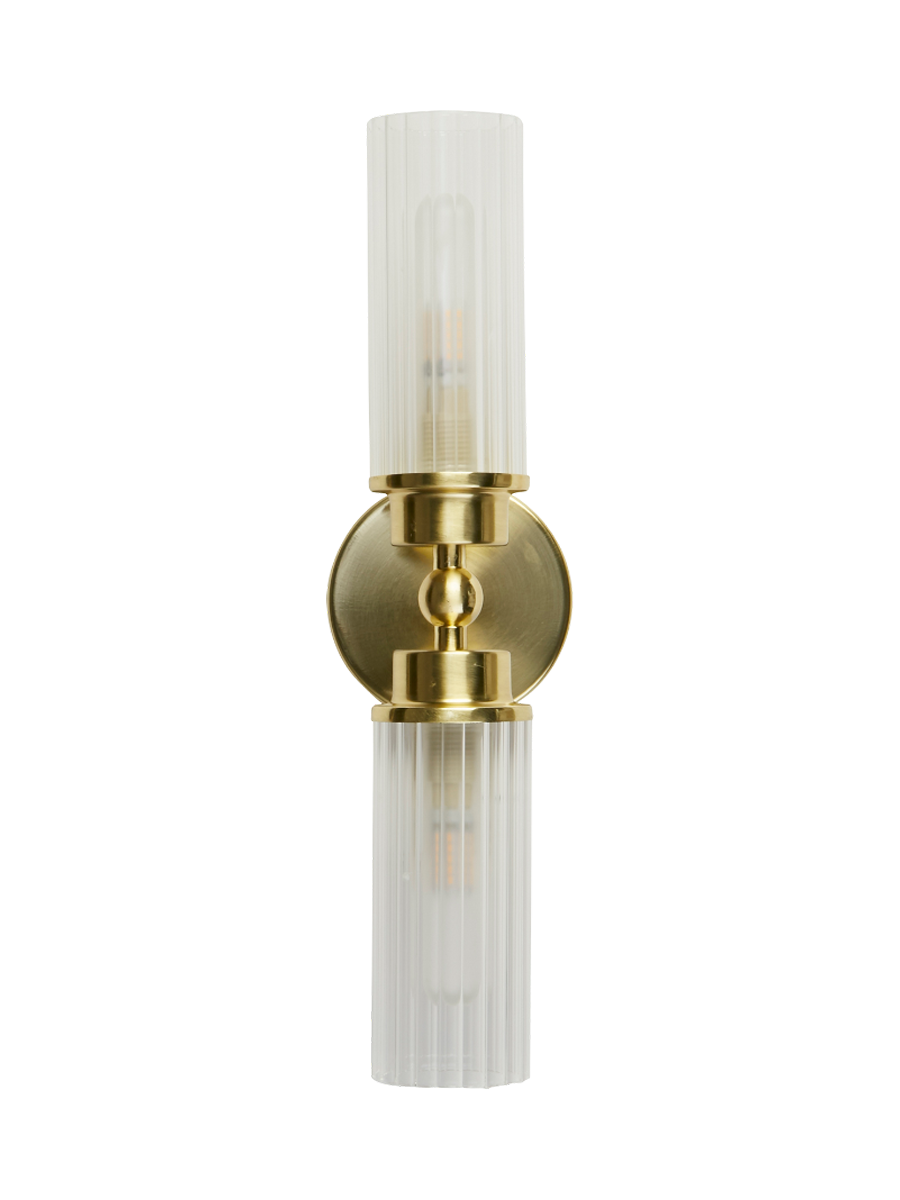 
Dimmable Designer Wall and Bathroom Light "Imperial" 2-bulb - Brass
