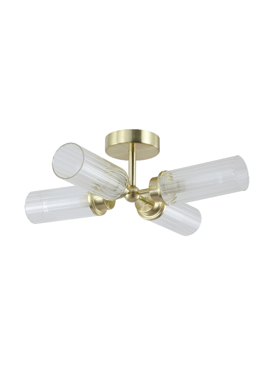 
Plafonnier et luminaire de salle de bain design dimmable "Imperial" à 4 ampoules - Laiton