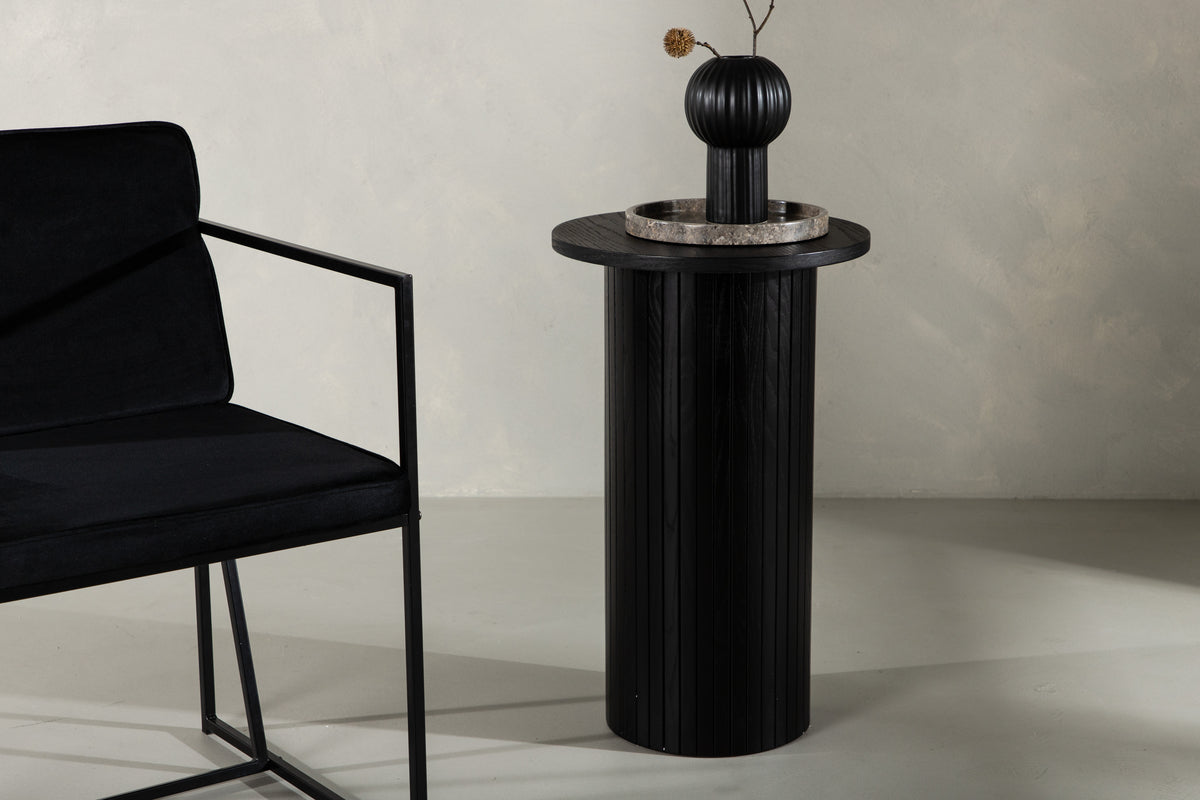 
Round Designer Side Table "Bianca" Ø 40 x 65 cm - Black