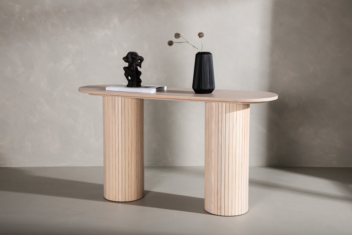 
Ovale Design Konsole „Bianca“ - Natural