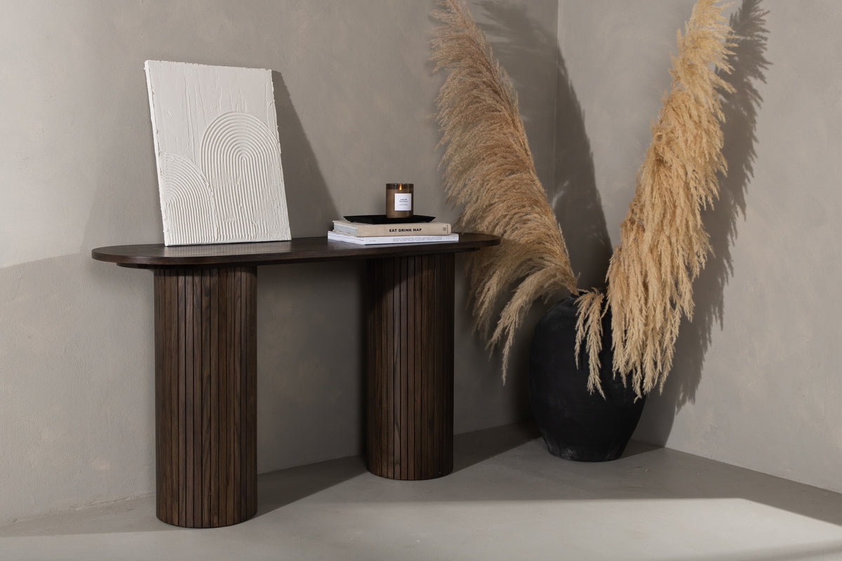 
Ovale Design Konsole „Bianca“ - Mocca