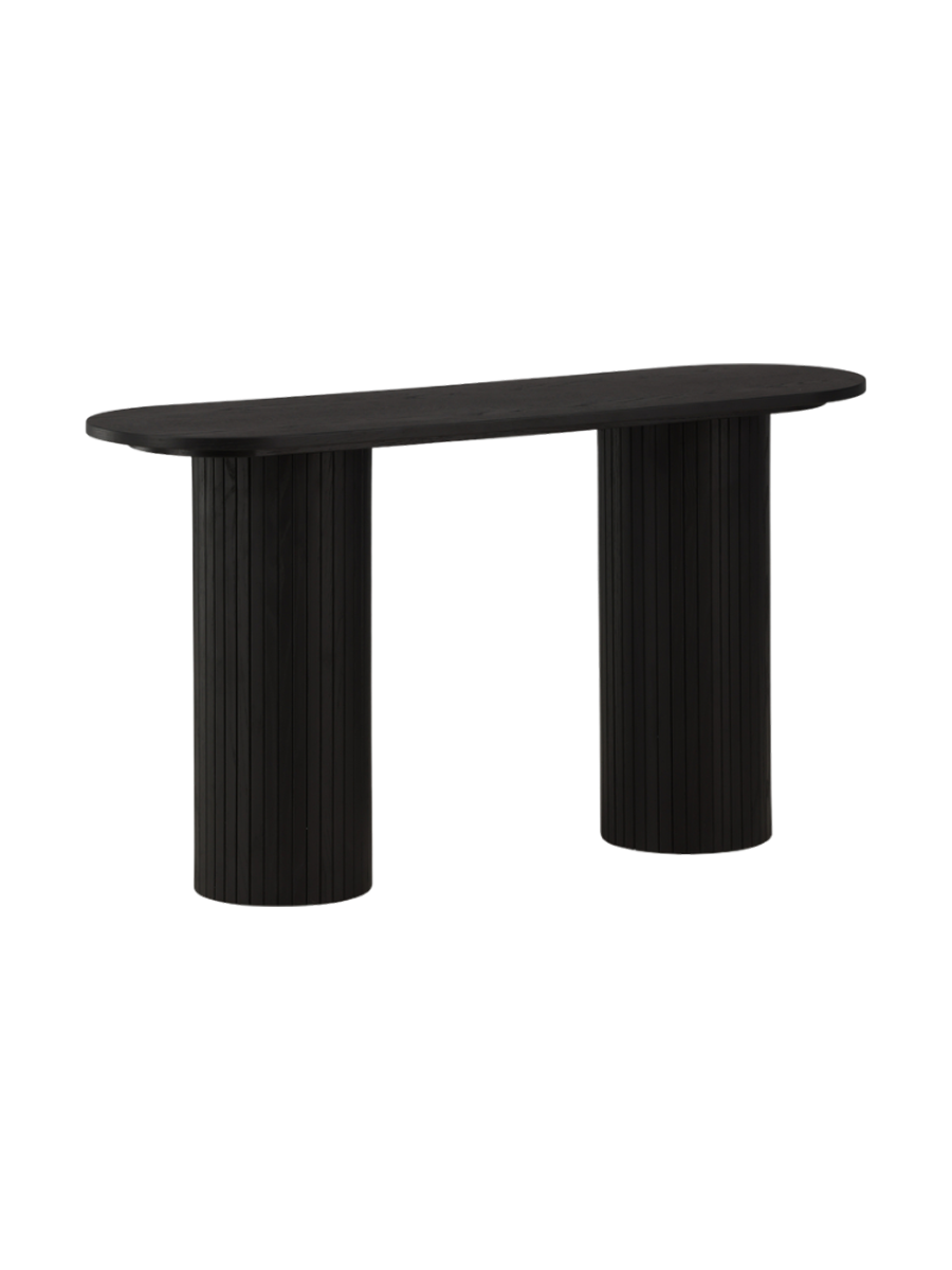 
Ovale Design Konsole „Bianca“ - Schwarz