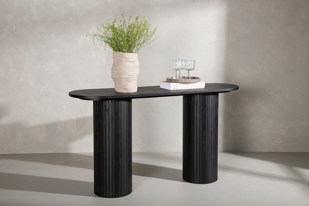 
Ovale Design Konsole „Bianca“ - Schwarz