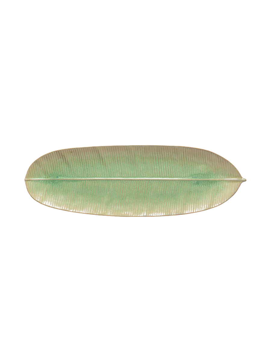 
Handmade, Large Serving Bowl "Banana Leaf Marrakesh"