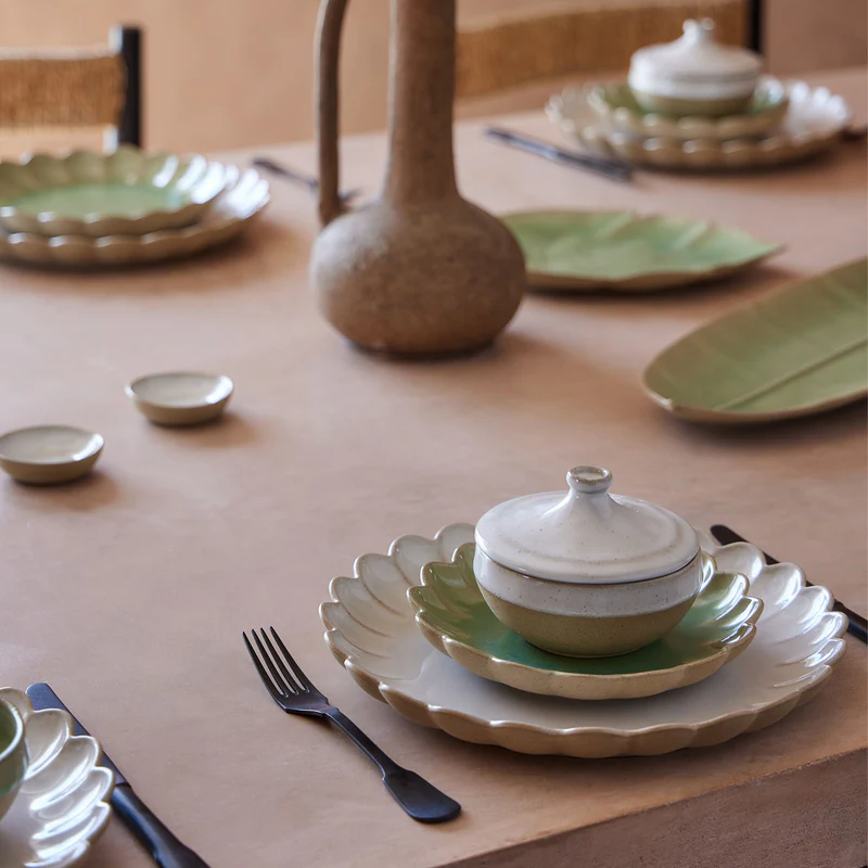 
Handcrafted Appetizer Plate "Marrakesh" - Eucalyptus