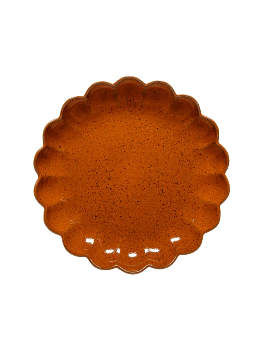 
Handmade Salad & Dessert Plate "Marrakesh" - Cinnamon