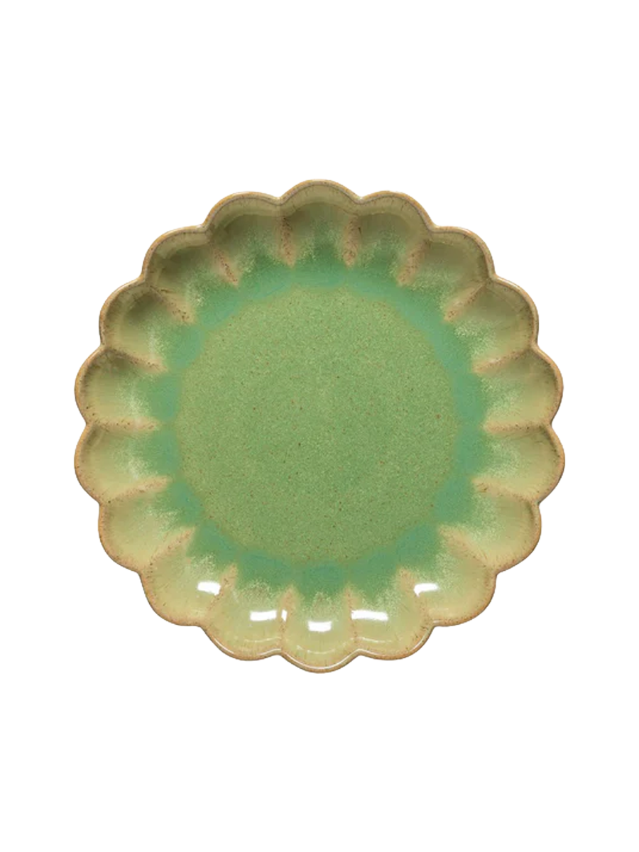 
Handmade Salad & Dessert Plate "Marrakesh" - Eucalyptus