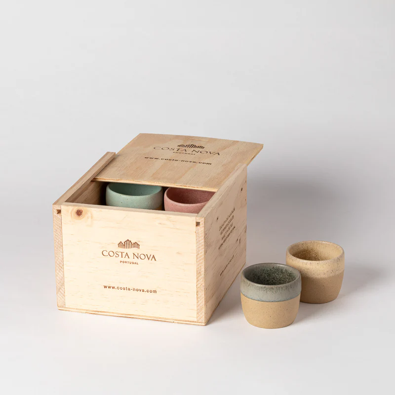 
Handmade Gift Set Espresso Mugs "Arenito" (8-piece, assorted)