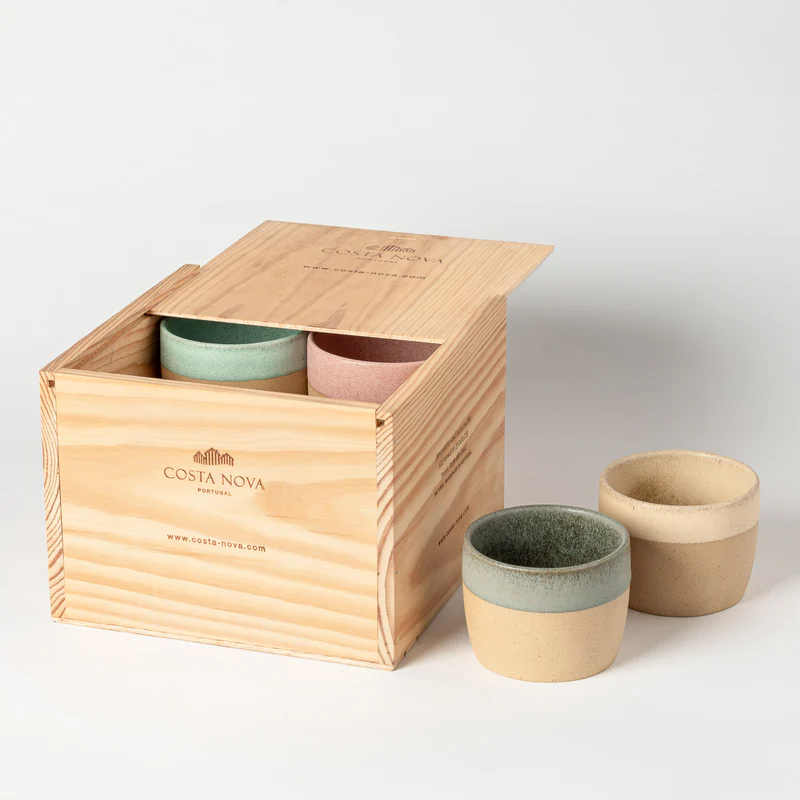 
Handcrafted Lungo Mug Gift Set "Arenito" (8-piece, assorted)