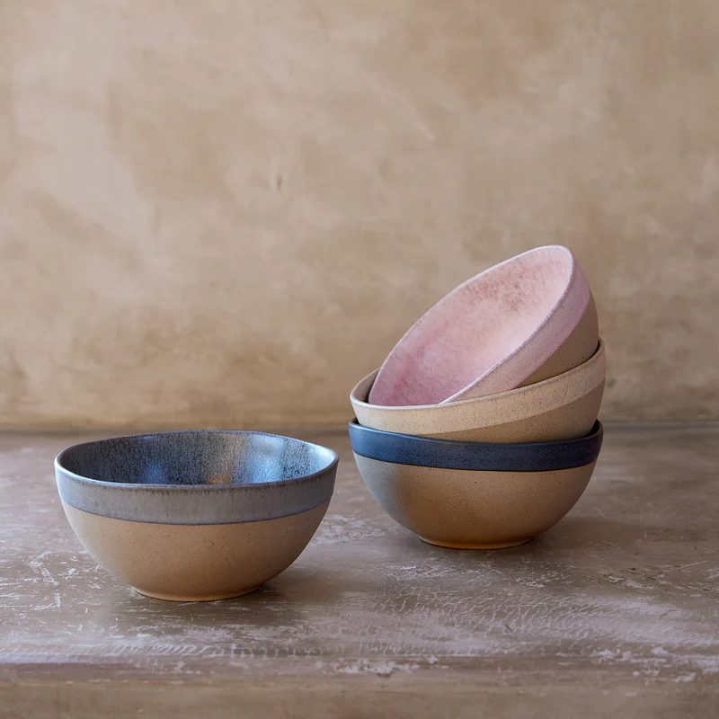 
Handmade Latte Bowls "Arenito", set of 6