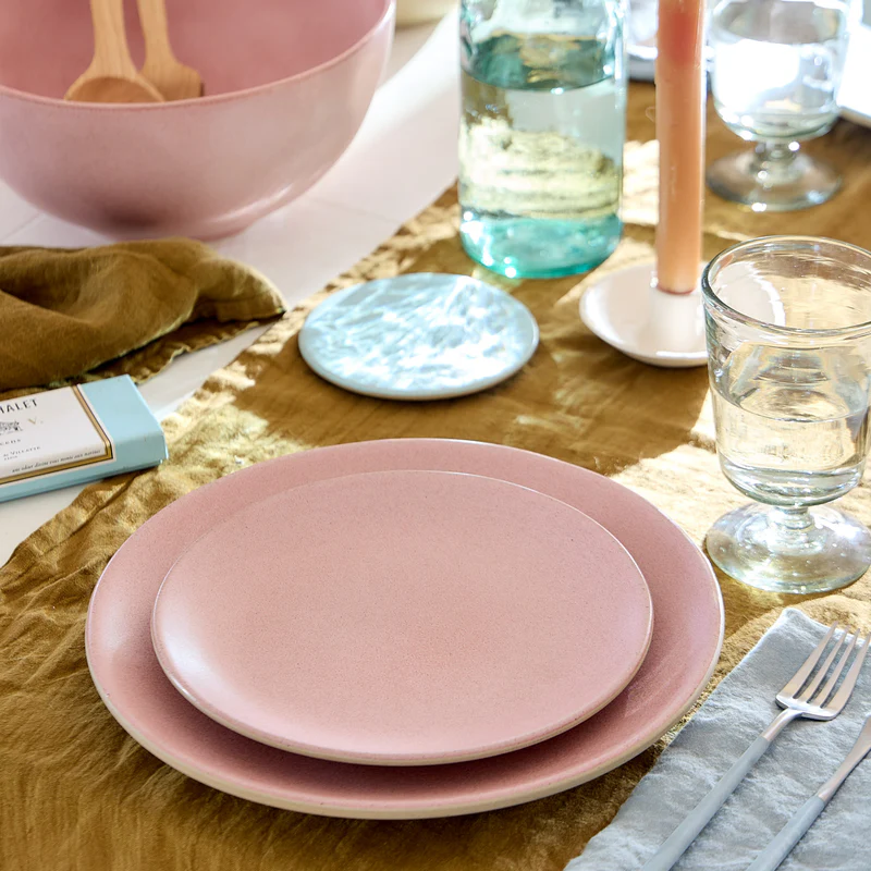 
Assiette salade et dessert artisanale « Arenito » - Rose mauve