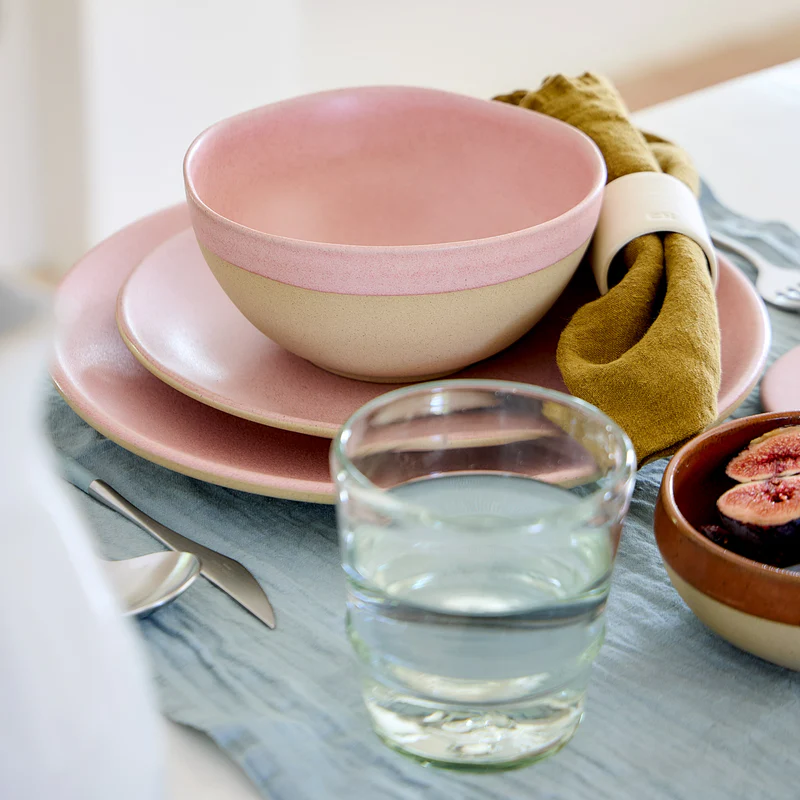
Bol à soupe et pâtes fait à la main « Arenito » - Rose Mauve