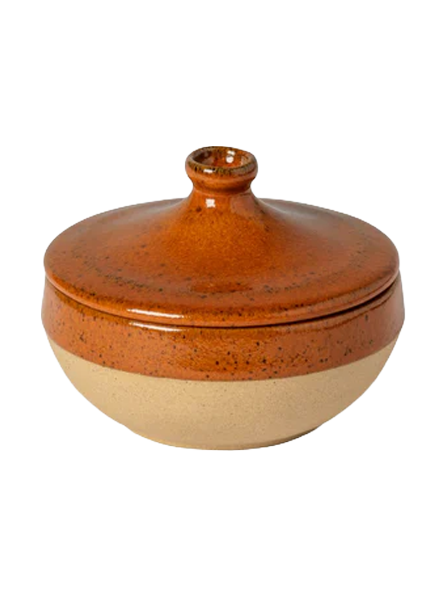 
Hand-crafted, small casserole "Marrakesh" - Cinnamon / Medium