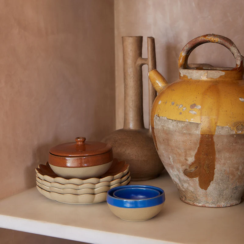 
Hand-crafted, small casserole "Marrakesh" - Cinnamon / Large