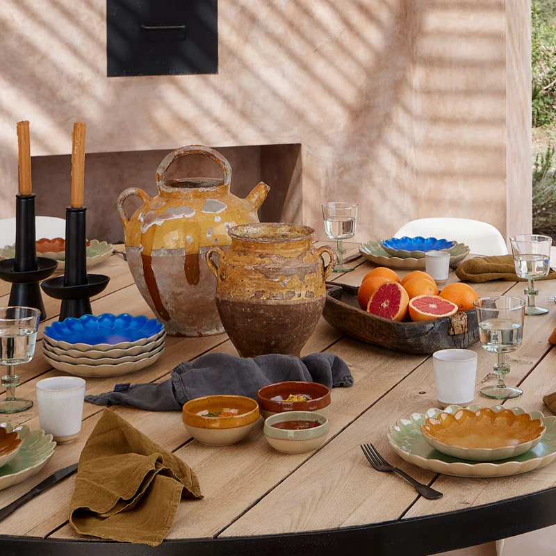 
Handcrafted Dip & Snack Bowl "Marrakesh" - Eucalyptus
