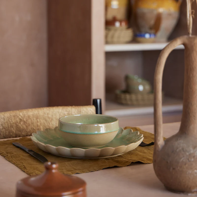 
Handmade Soup & Cereal Bowl "Marrakesh" - Eucalyptus
