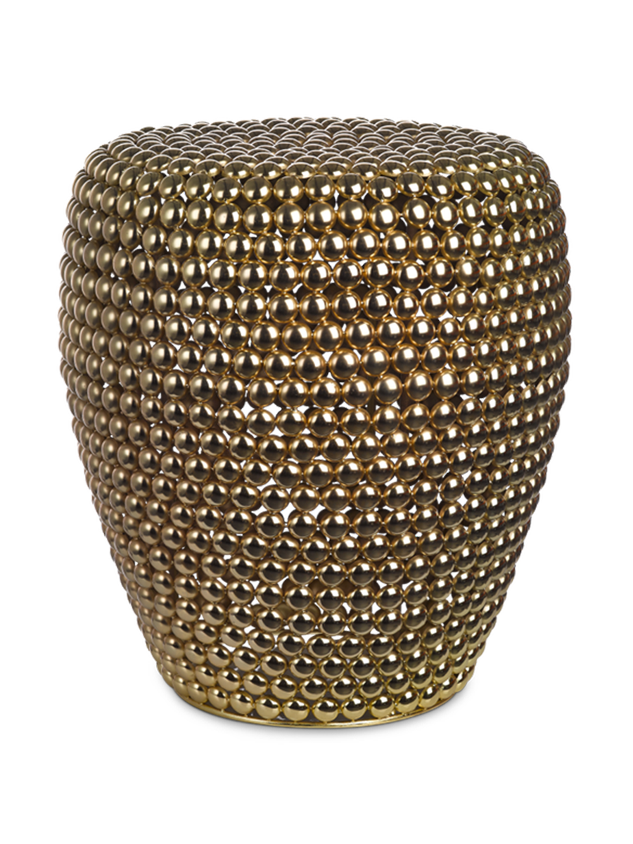 
Tabouret et table d'appoint design faits à la main « Dot » - Or