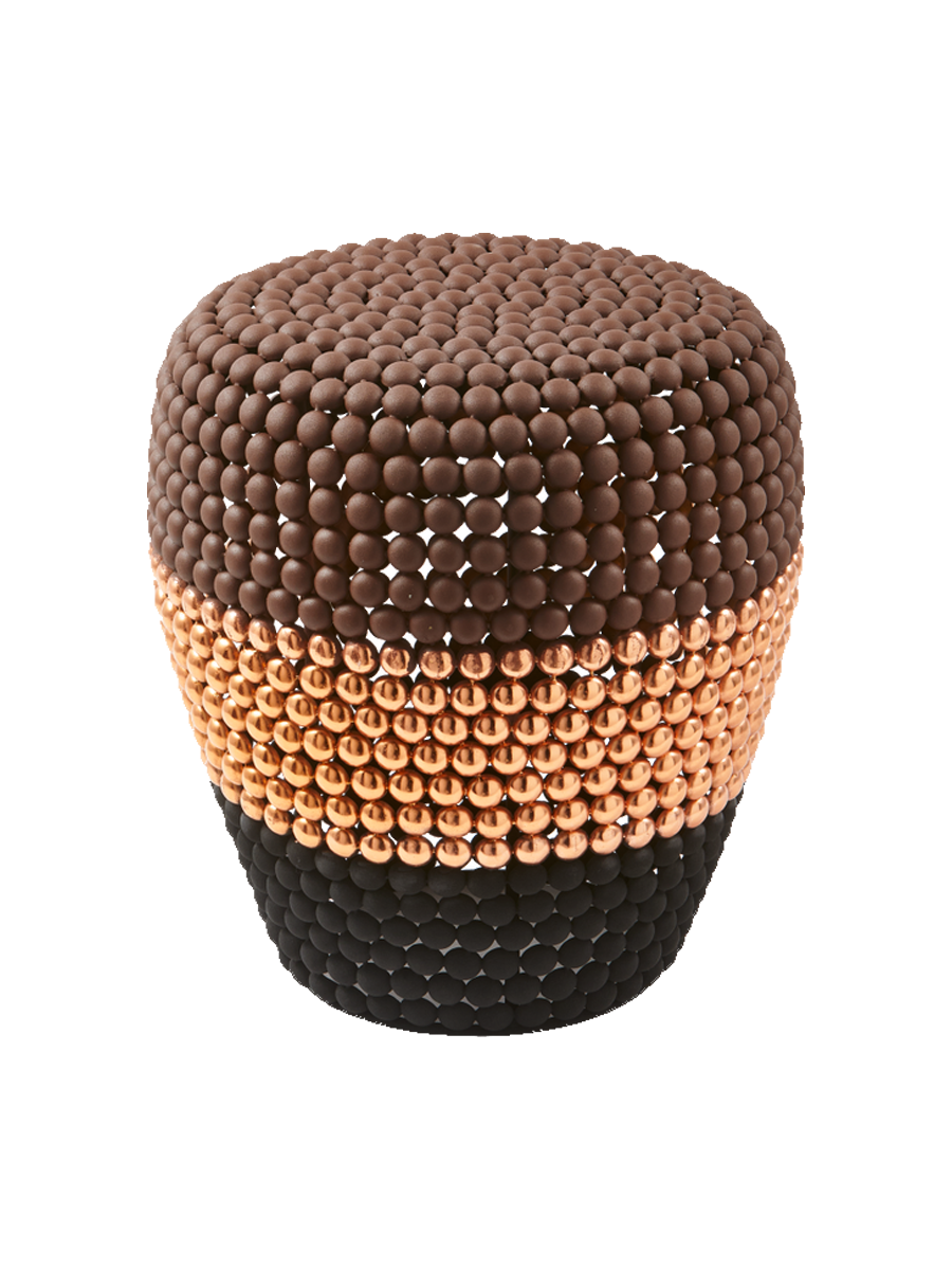 
Tabouret et table d'appoint design faits à la main « Dot » - Multicolore 2
