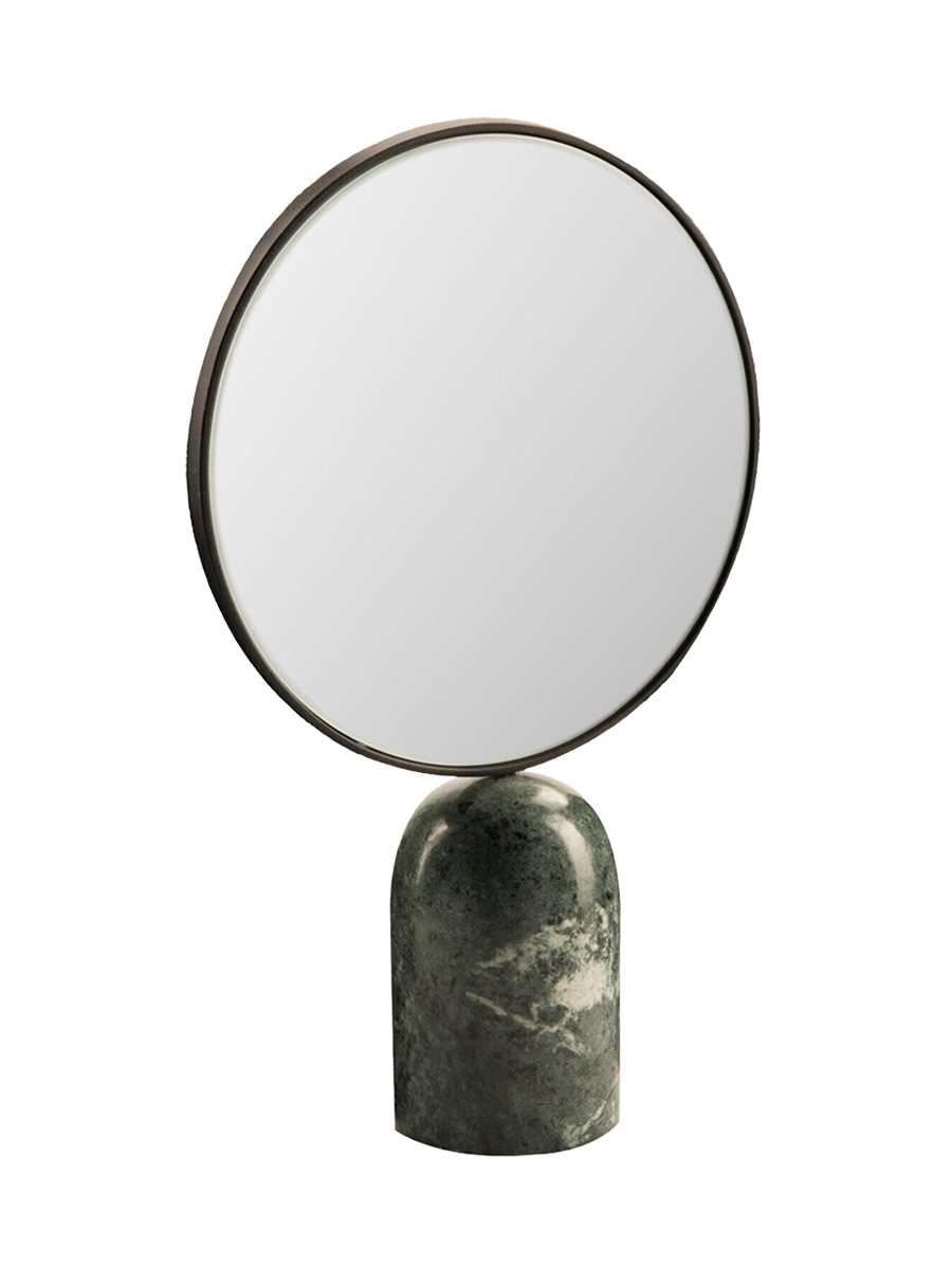 
Grand miroir sur pied rond "Elias" en marbre