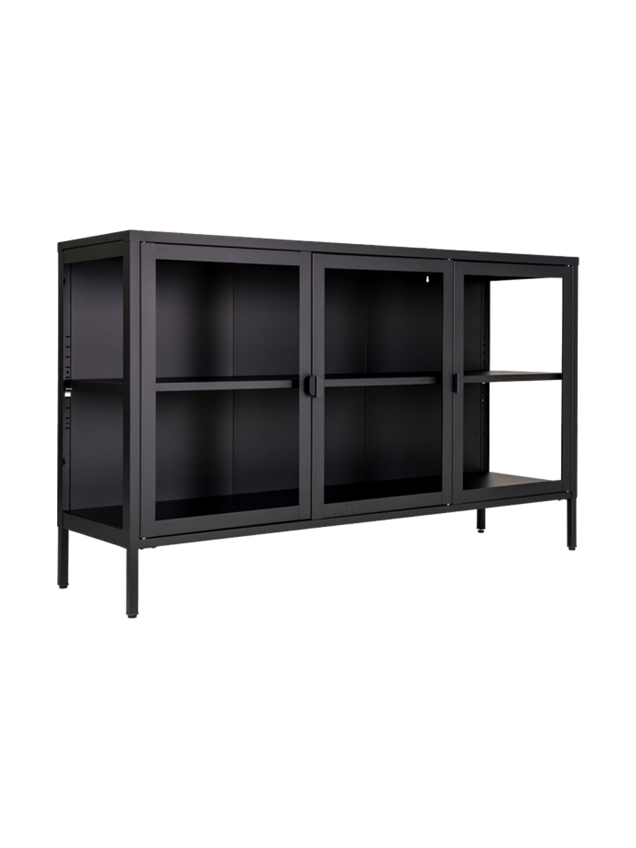 
Buffet design « Leonies » en métal, 3 portes - Blanc cassé
