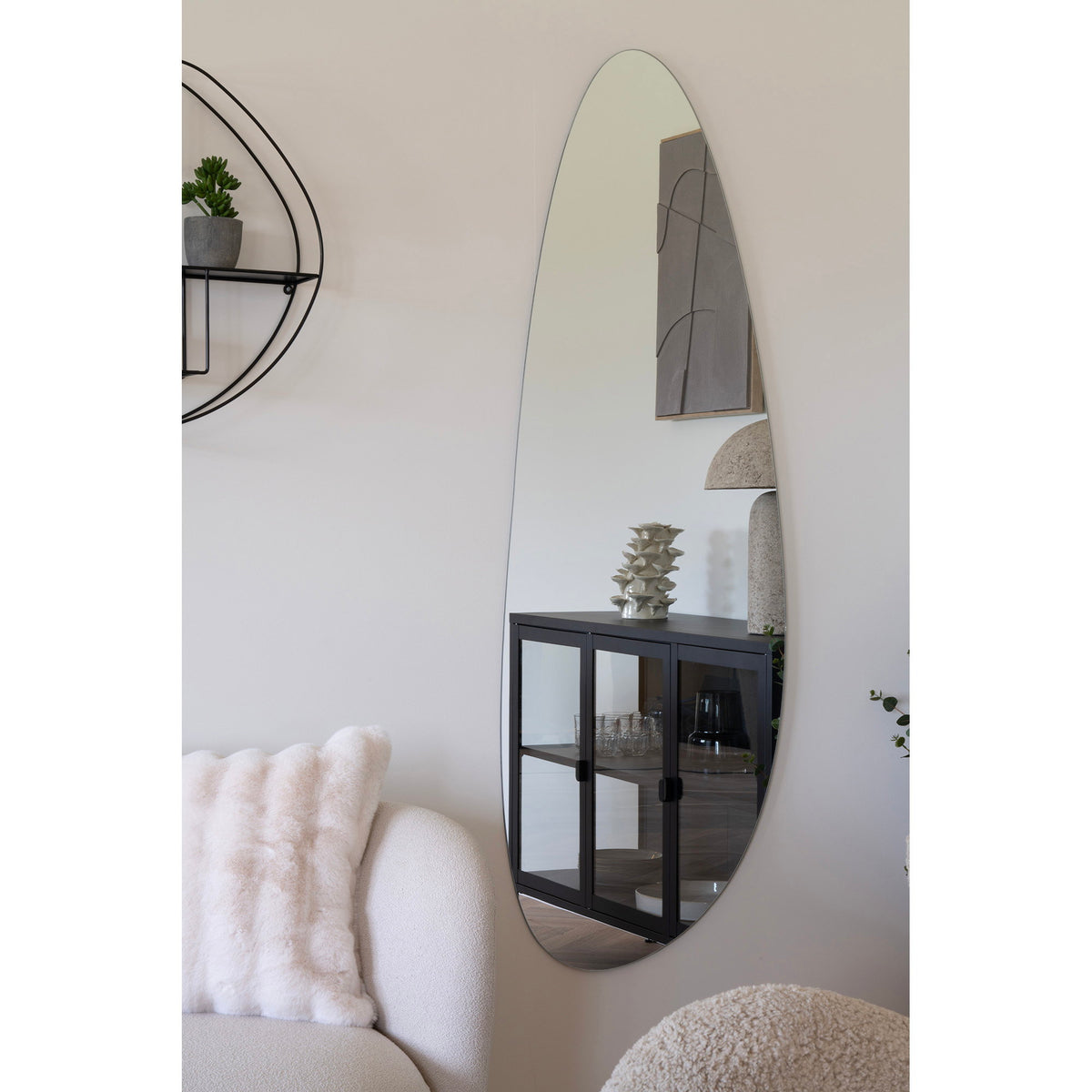 
Design Sideboard „Leonies“ aus Metall, 3-türig - Schwarz