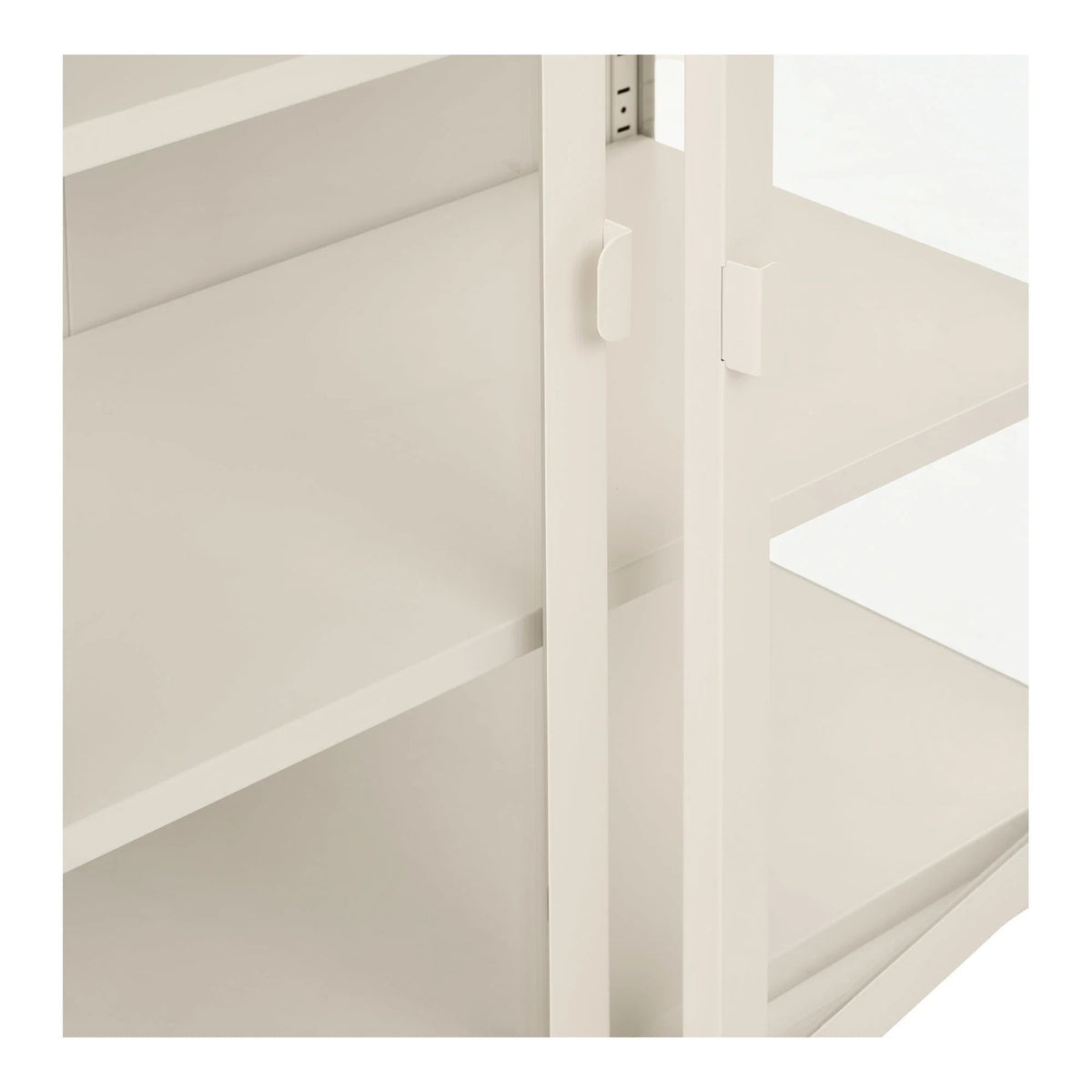 
Highboard di design «Leonies» in metallo, a 2 ante - Bianco sporco