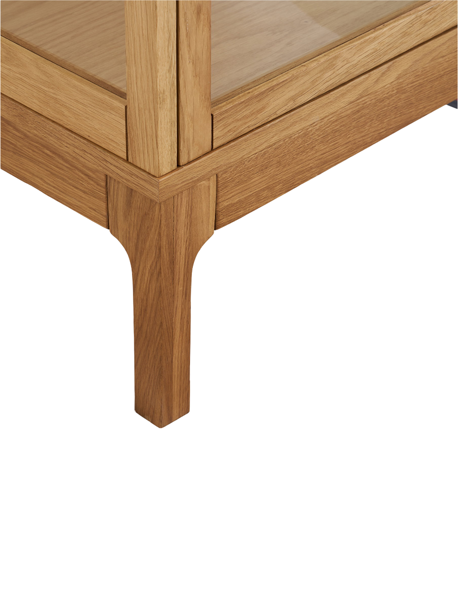 
Vitrine en bois design « Zamora » à 2 portes - Chêne naturel / 40 x 47 x 180 cm