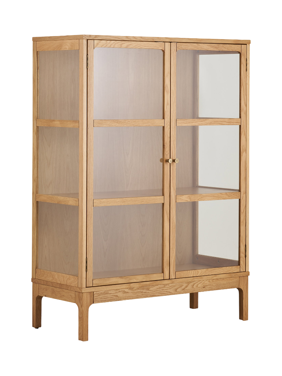 
Highboard in legno di design «Zamora», a 2 ante - Rovere Naturale