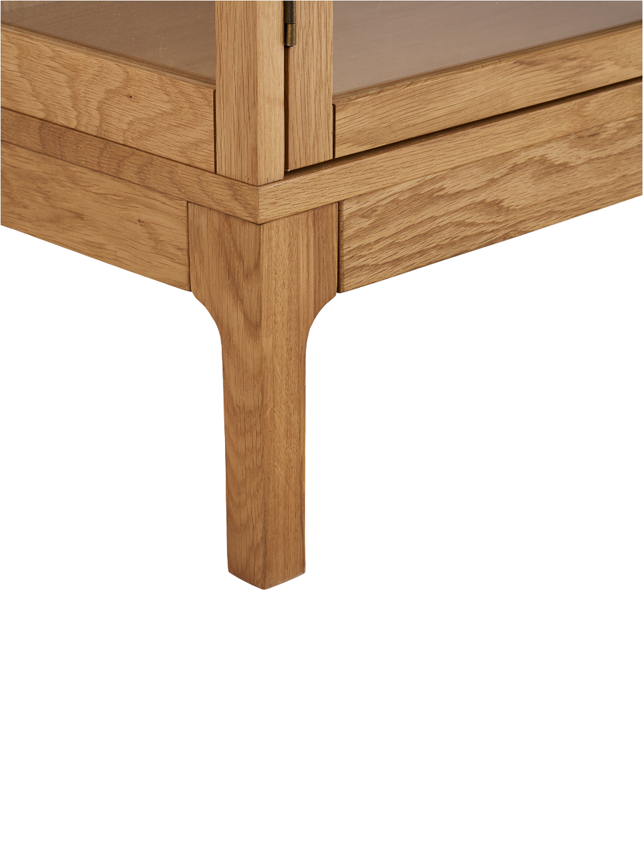 
Design Holz Highboard „Zamora“ 2-türig - Eiche Natural