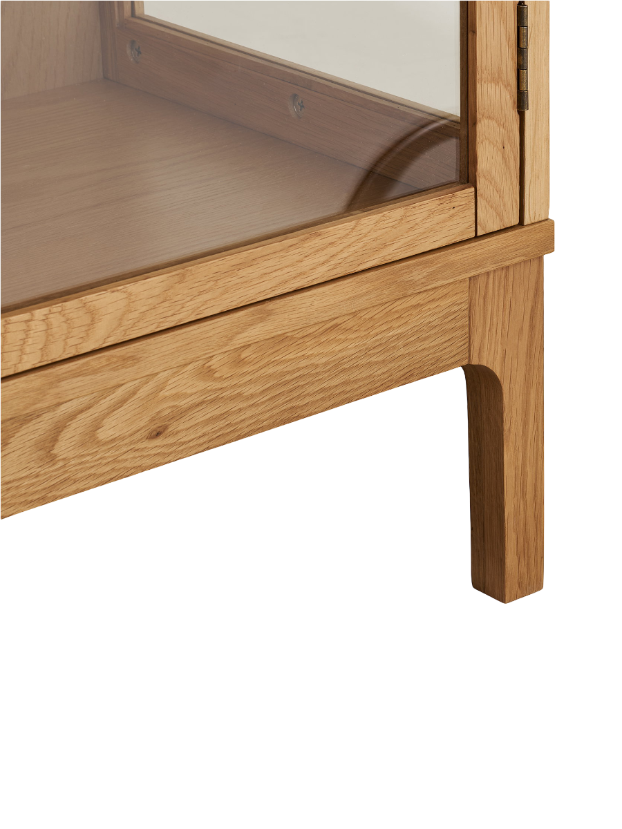 
Design Holz Highboard „Zamora“ 2-türig - Eiche Natural